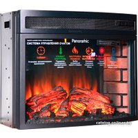 Электрокамин InterFlame Мадея 25 (бежевый с золотой патиной) + Panoramic 25 LED FX