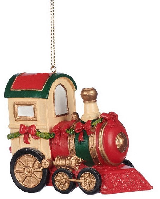 

Елочная игрушка Goodwill Xmas 2023 Паровоз с гирляндой из бантов TR 21128-2