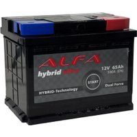 Автомобильный аккумулятор ALFA Hybrid R+ (65 А·ч)