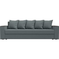 Диван Лига диванов Дубай Лайт полки слева 132282L (рогожка Амур 07 серый)