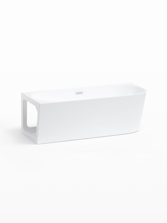Ванна Wellsee Excellence Pro 170x75 28760701R (пристенная ванна (левая) белый глянец, экран, ножки, сифон-автомат хром)
