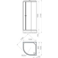 Душевая кабина Domani-Spa Slim 110 100x100 DS01DS110LBT00