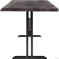 Кухонный стол Buro7 Двутавр 120 (с обзолом и сучками, дуб мореный/черный)