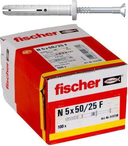 

Дюбель-гвоздь Fischer N 5 x 50/25 F 513738 (100 шт)