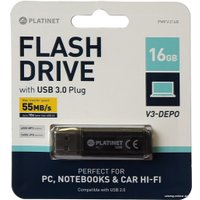 USB Flash Platinet V3-Depo 16GB (черный)