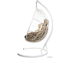 Подвесное кресло M-Group Для двоих 11450101 (белый ротанг/бежевая подушка)
