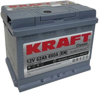 KRAFT Classic 62 R+ (62 А·ч)