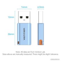 Адаптер Vention CUAH0 USB Type-C - USB Type-A