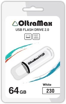 

USB Flash OltraMax 230 64GB (белый) [OM-64GB-230-White]