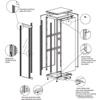 Шкаф телекоммуникационный Lande DYNAmic LN-FS42U6080-BL-BAAA-F-E 19" 42U