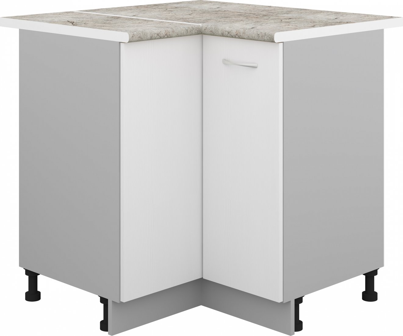 

Шкаф напольный Кортекс-мебель Корнелия Лира НШУ угловой (белый/марсель)