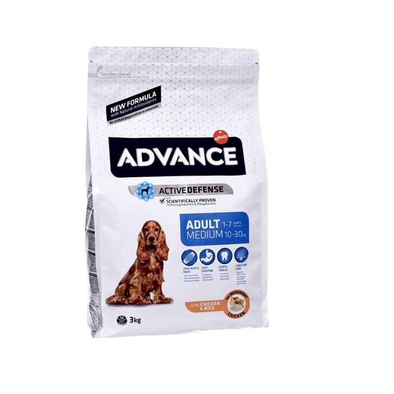 

Сухой корм для собак Advance Medium Adult с курицей и рисом 3 кг