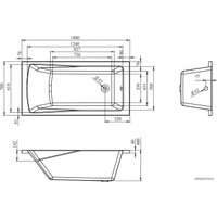 Ванна Lavinia Boho One 140x70 37010040 (с ножками и экраном)