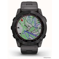 Умные часы Garmin Fenix 7X Sapphire Solar (серый карбон/серый карбон титан)