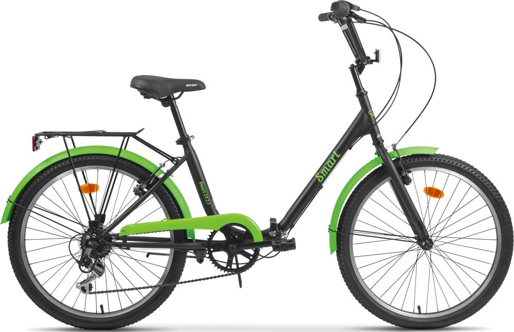 Велосипед AIST Smart 24 2.1 2025 (черный/зеленый)