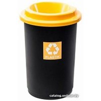 Мусорное ведро Plafor Eco Bin 50 л (черный/желтый)
