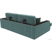 Угловой диван Лига диванов Брюссель левый 110648L (велюр бирюзовый)