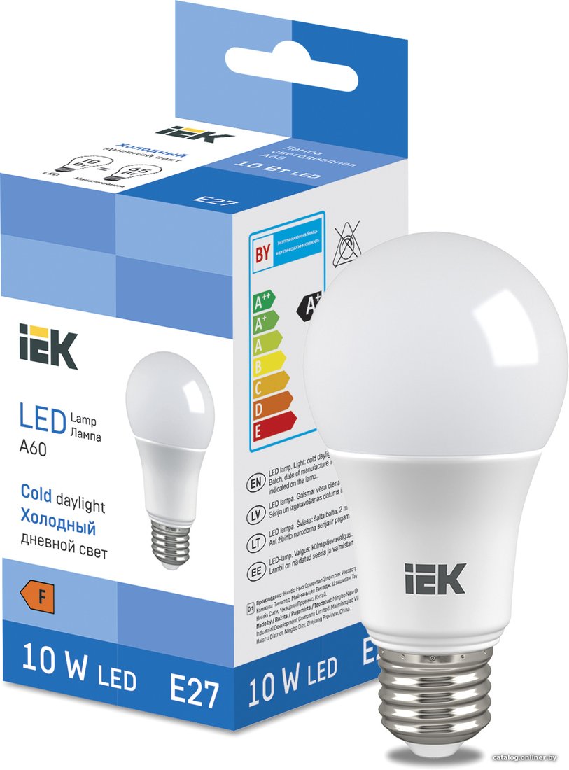Светодиодная лампочка IEK LED Bulb A60 950lm 6500K E27