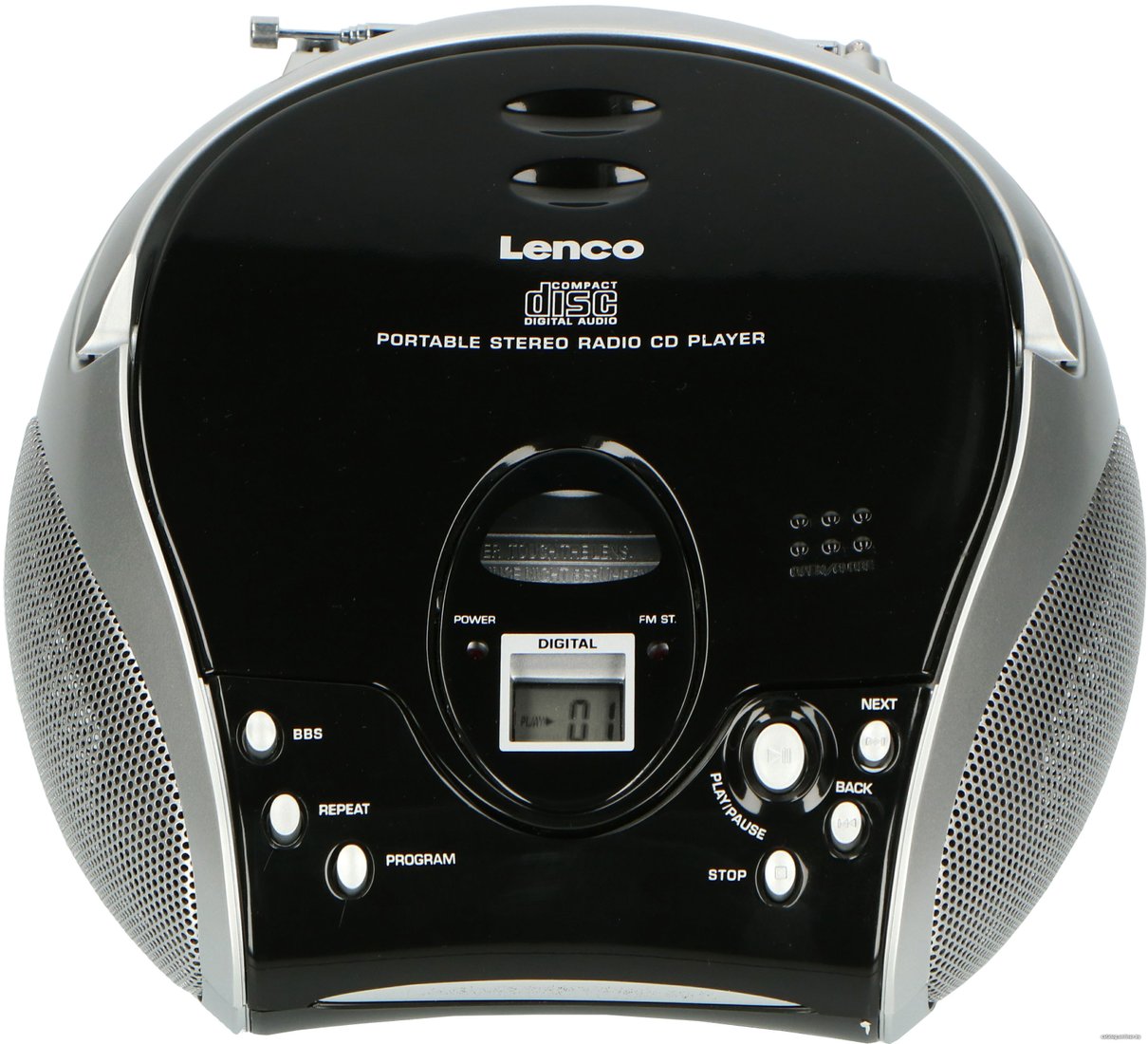 Магнитола Lenco SCD-24 (черный/серебристый)