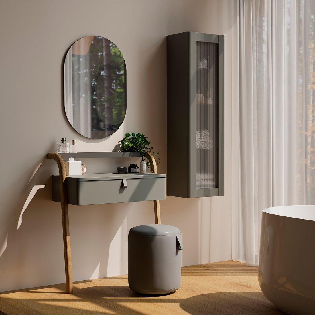 

Lauter Шкаф-полупенал Estel 35 (серо-зеленый полуматовый)