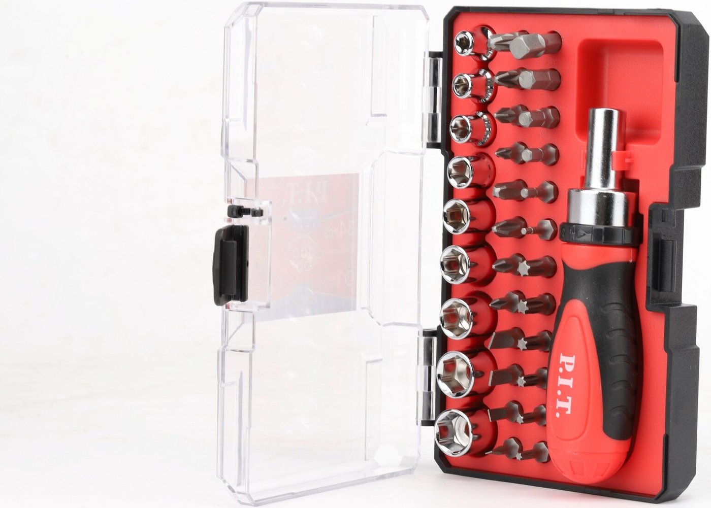 

Набор отвертка с битами и головками P.I.T. Advance HSDR04-0034 (34 предмета)