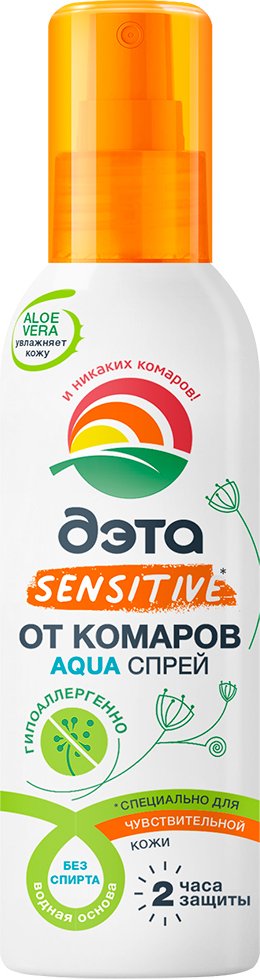 

Спрей от насекомых ДЭТА АКВА для чувствительной кожи 100 мл