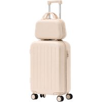 Чемодан-спиннер Homa С бьютикейсом 2CHMD-S-BG (бежевый, S)