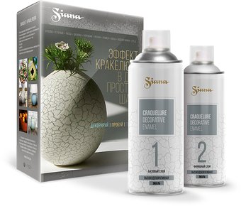 Эмаль Siana Эффект Кракелюра 1.04 л (черный/золото)