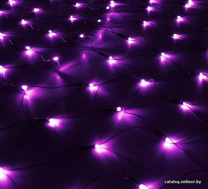 Гирлянда световая сетка Luazon Led-144 (1.2x1.1 м, фиолетовый) [187221]