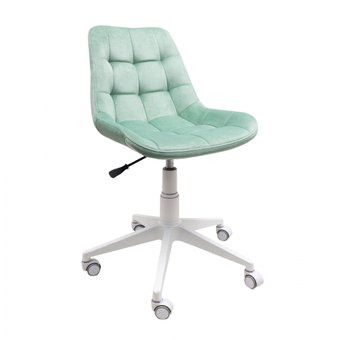 Офисный стул Алвест AV 245 (мятный бархат/белый пластик)