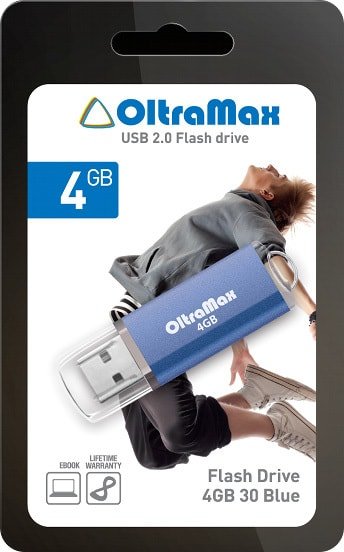 

USB Flash OltraMax 30 4GB (синий)