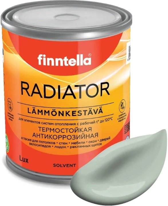 

Краска Finntella Radiator Meditaatio F-19-1-1-FL043 0.9 л (серо-зеленый)