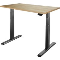 Стол для работы стоя ErgoSmart Unique Ergo Desk 1360x800x36мм (дуб натуральный/черный) в Бресте