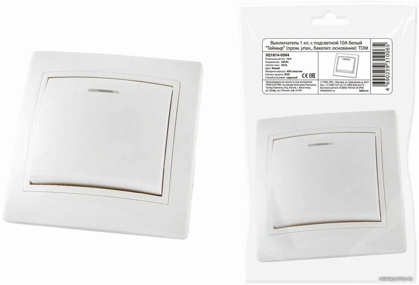 

Выключатель TDM Electric Таймыр SQ1814-0504 (белый)