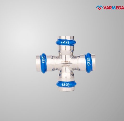 

Фитинг Varmega Крестовина раструбная Inox Press 15x15x15x15 VM724001515
