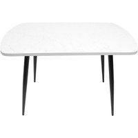 Кухонный стол ВВР Пластиковый (мрамор марквина белый/черный конус 110/70)