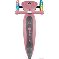 Трехколесный самокат Globber Primo Foldable Lights (розовый/серый)