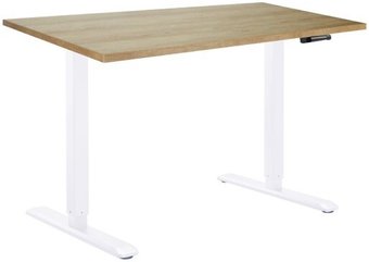 Стол с регулировкой высоты ErgoSmart Manual DESKFIT DF100 1200х650х25 мм (дуб натуральный/белый)