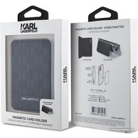 Кредитница CG Mobile Karl Lagerfeld Saffiano Monogram Plate Logo KLWMSPSAKLHPK (черный)