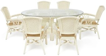 TetChair Andrea Grand (белый/ткань рубчик/кремовый)