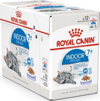 Консервированный корм для кошек Royal Canin Indoor Sterilised 7+ in Jelly кусочки в желе 12x85 г