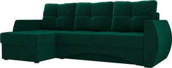 Лига диванов Сатурн 101047 (левый, велюр, зеленый)