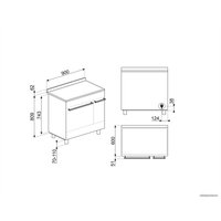 Кухонная плита Smeg C92IPBL9-1