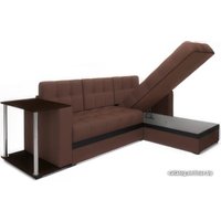 Угловой диван Мебель-АРС Атланта (рогожка шоколад)