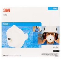 Респиратор-полумаска 3M Противоаэрозольная фильтрующая полумаска Aura 9322+