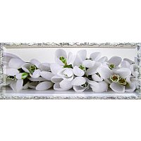 Картина Декарт Белые цветы 8Л0453 (в раме)