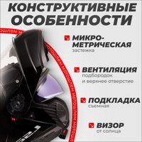 Мотошлем LS2 FF908 Strobe II Solid (XS, матовый черный) в Борисове