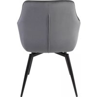 Стул с подлокотниками Signal Servio Velvet Bluvel 14 (серый/черный)