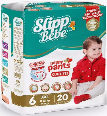 

Трусики-подгузники Slipp Bebe №6 11-25 кг (20 шт)