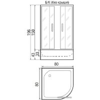 Душевой уголок River Don 80/43 МТ (без поддона)